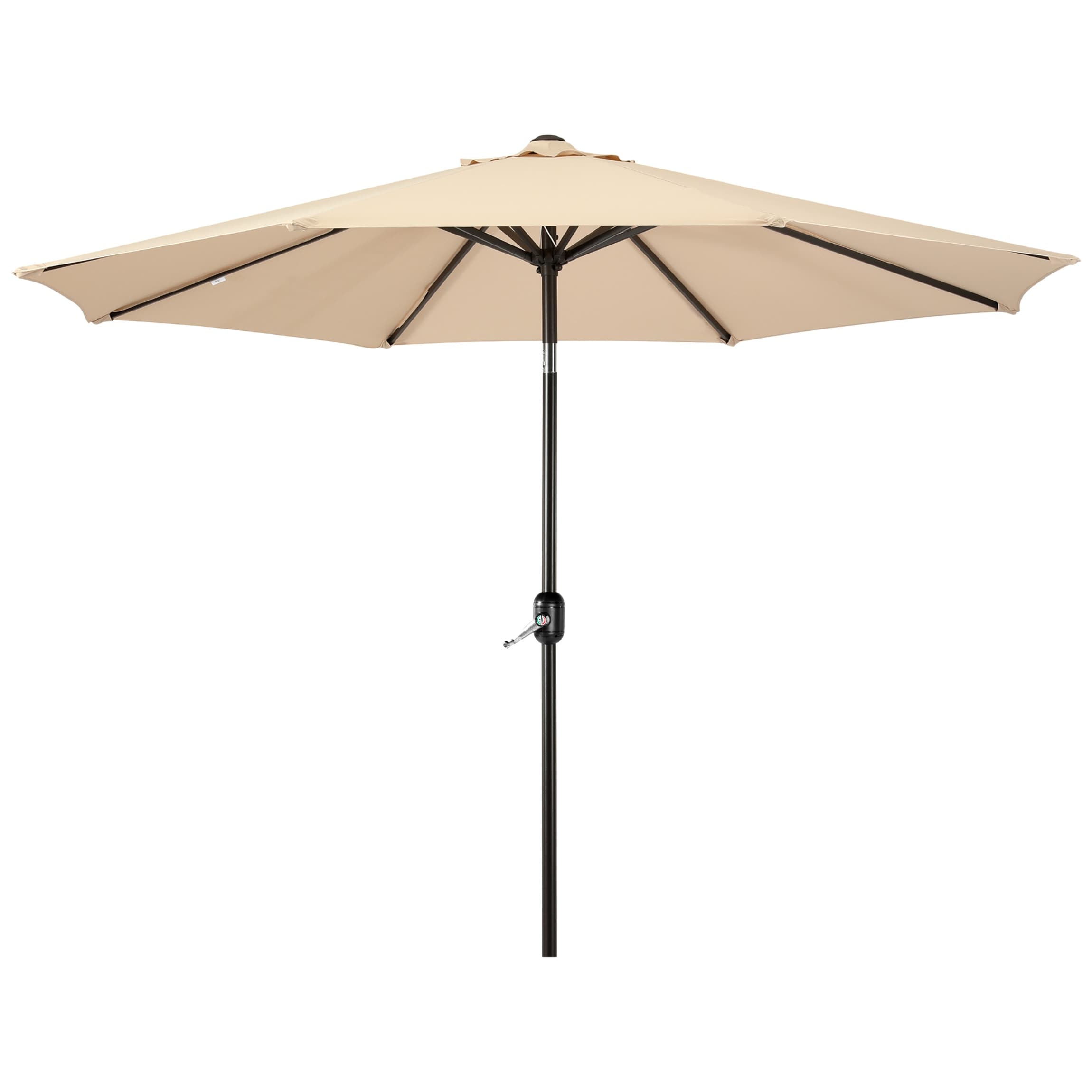 Parasol de marché en acier Holme de 9 pieds avec système d'inclinaison et de manivelle