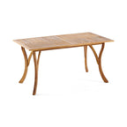 Ensemble de salle à manger d'extérieur Holomn 7 pièces en bois d'acacia avec chaises en corde par Christopher Knight Home