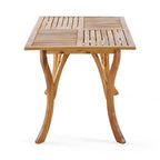 Ensemble de salle à manger d'extérieur Holomn 7 pièces en bois d'acacia avec chaises en corde par Christopher Knight Home