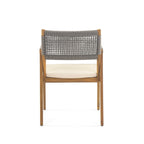 Ensemble de salle à manger d'extérieur Holomn 7 pièces en bois d'acacia avec chaises en corde par Christopher Knight Home
