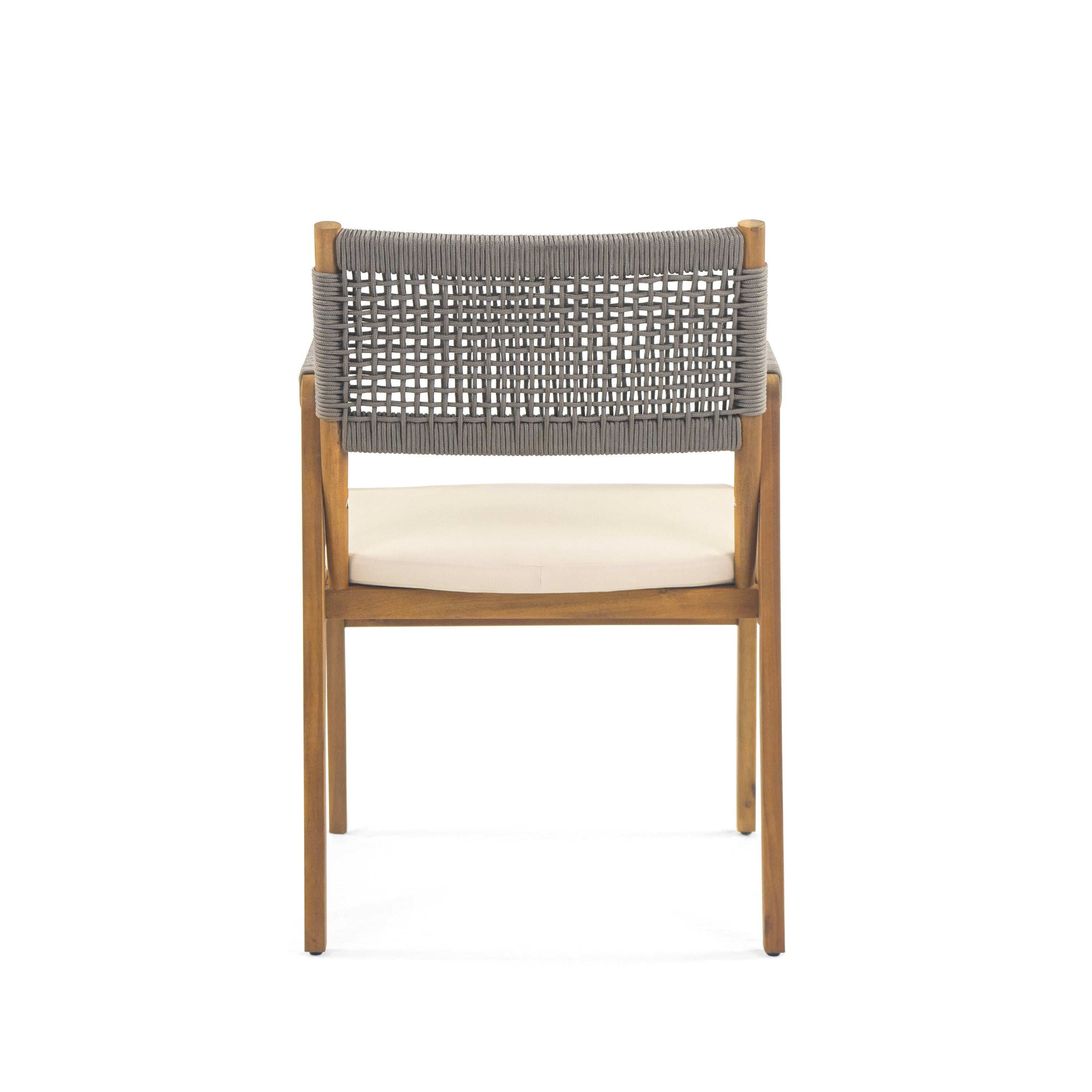 Ensemble de salle à manger d'extérieur Holomn 7 pièces en bois d'acacia avec chaises en corde par Christopher Knight Home