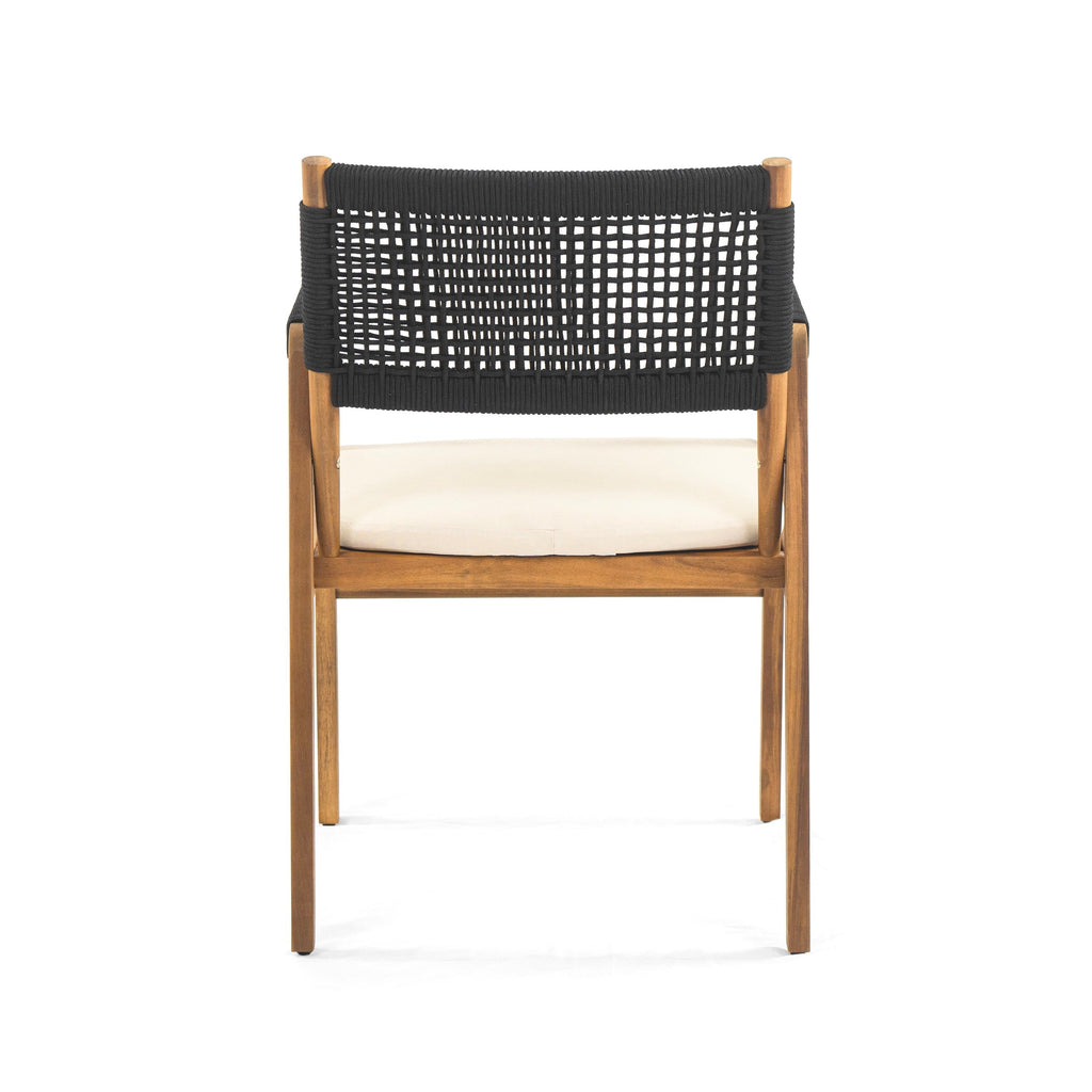 Ensemble de salle à manger d'extérieur Holomn 7 pièces en bois d'acacia avec chaises en corde par Christopher Knight Home