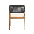 Ensemble de salle à manger d'extérieur Holomn 7 pièces en bois d'acacia avec chaises en corde par Christopher Knight Home