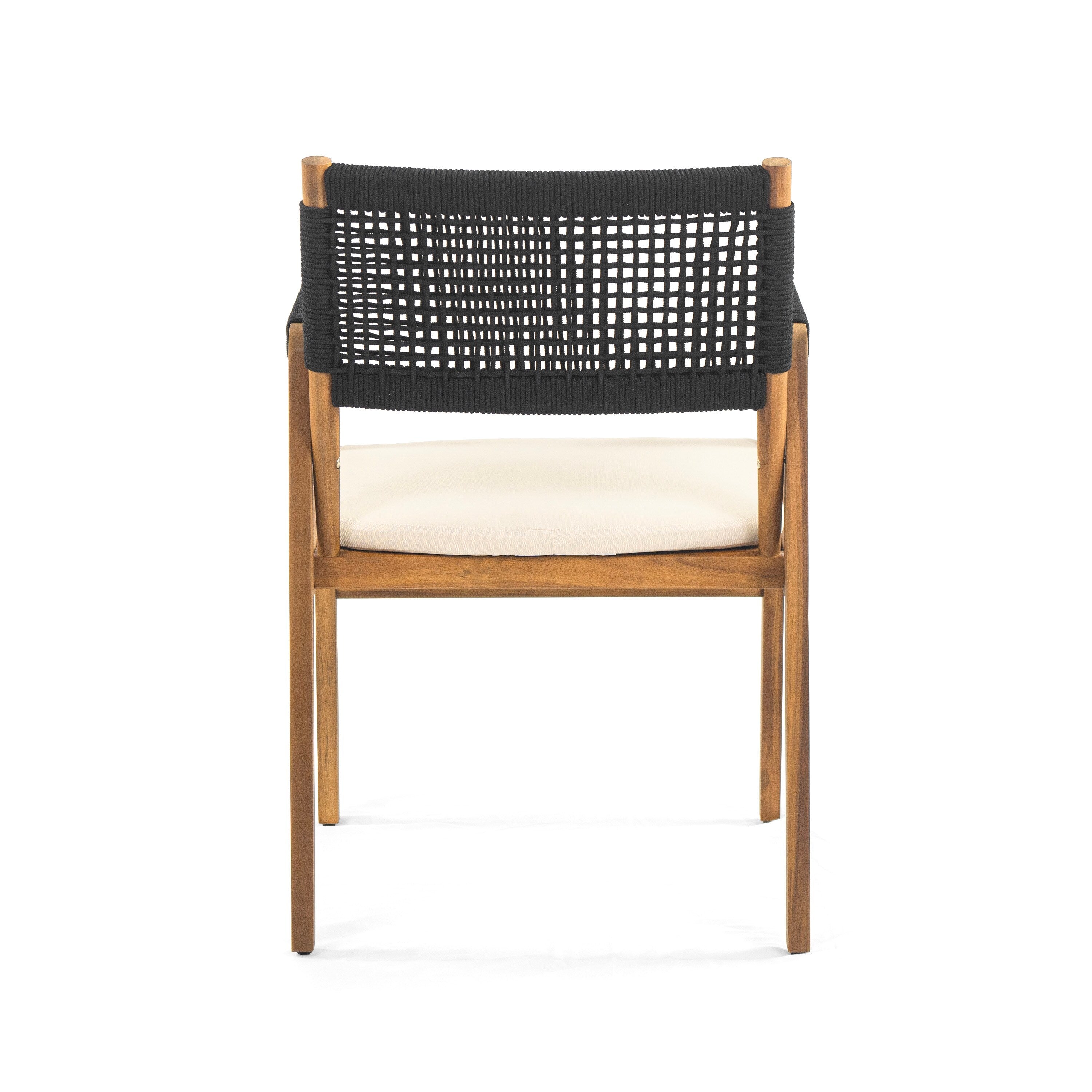 Ensemble de salle à manger d'extérieur Holomn 7 pièces en bois d'acacia avec chaises en corde par Christopher Knight Home