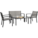 Ensemble de meubles de jardin d'extérieur Homall 4 pièces