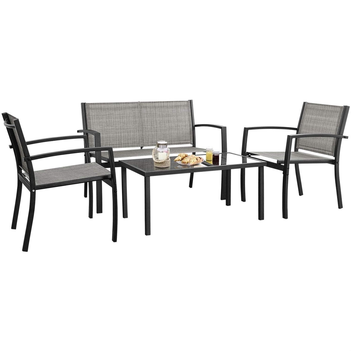 Ensemble de meubles de jardin d'extérieur Homall 4 pièces