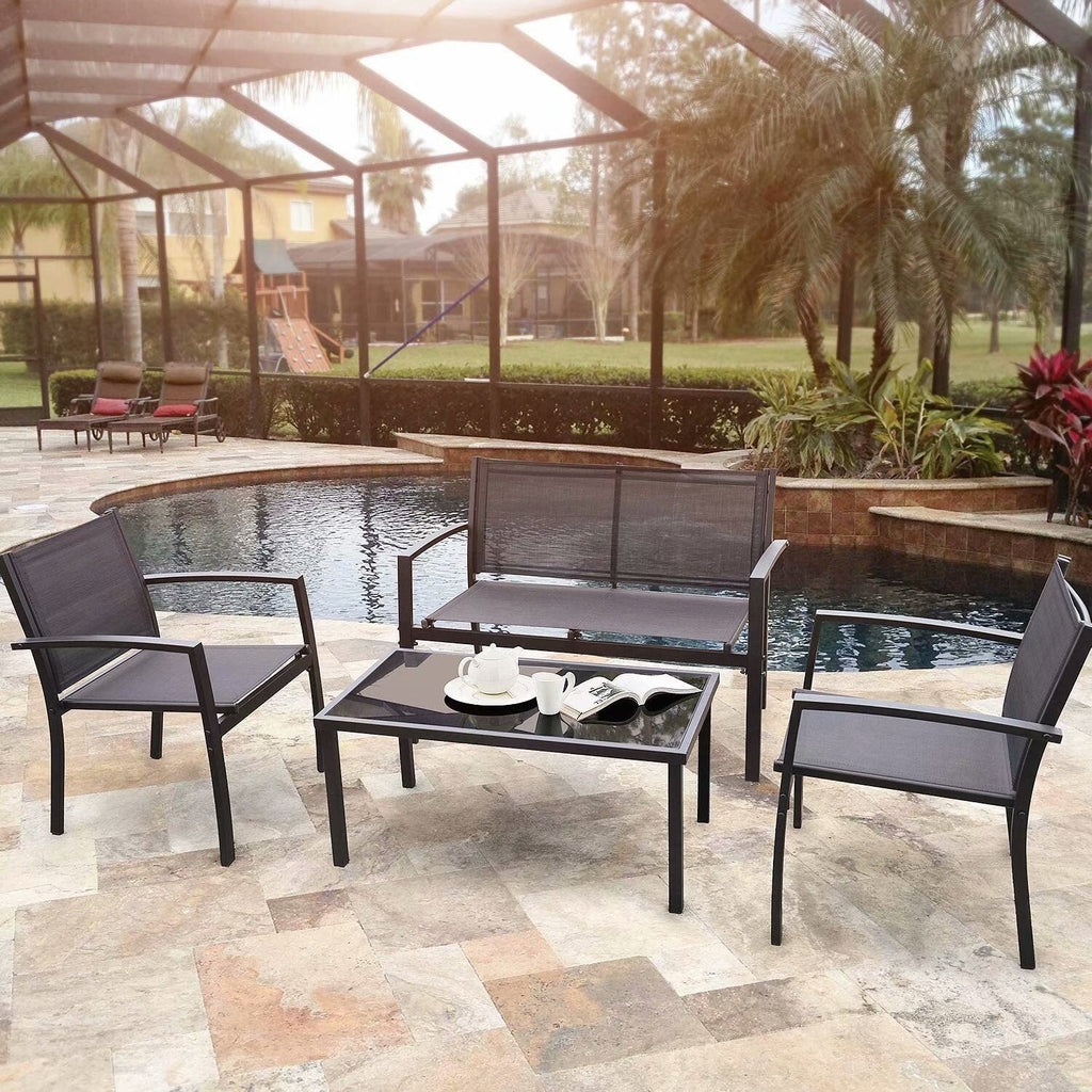Ensemble de meubles de jardin d'extérieur Homall 4 pièces