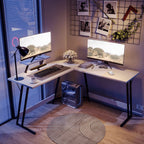 Bureau de jeu en L Homall, bureau d'angle pour ordinateur, bureau d'écriture