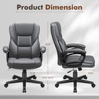 Chaise de bureau ergonomique Homall à dossier haut