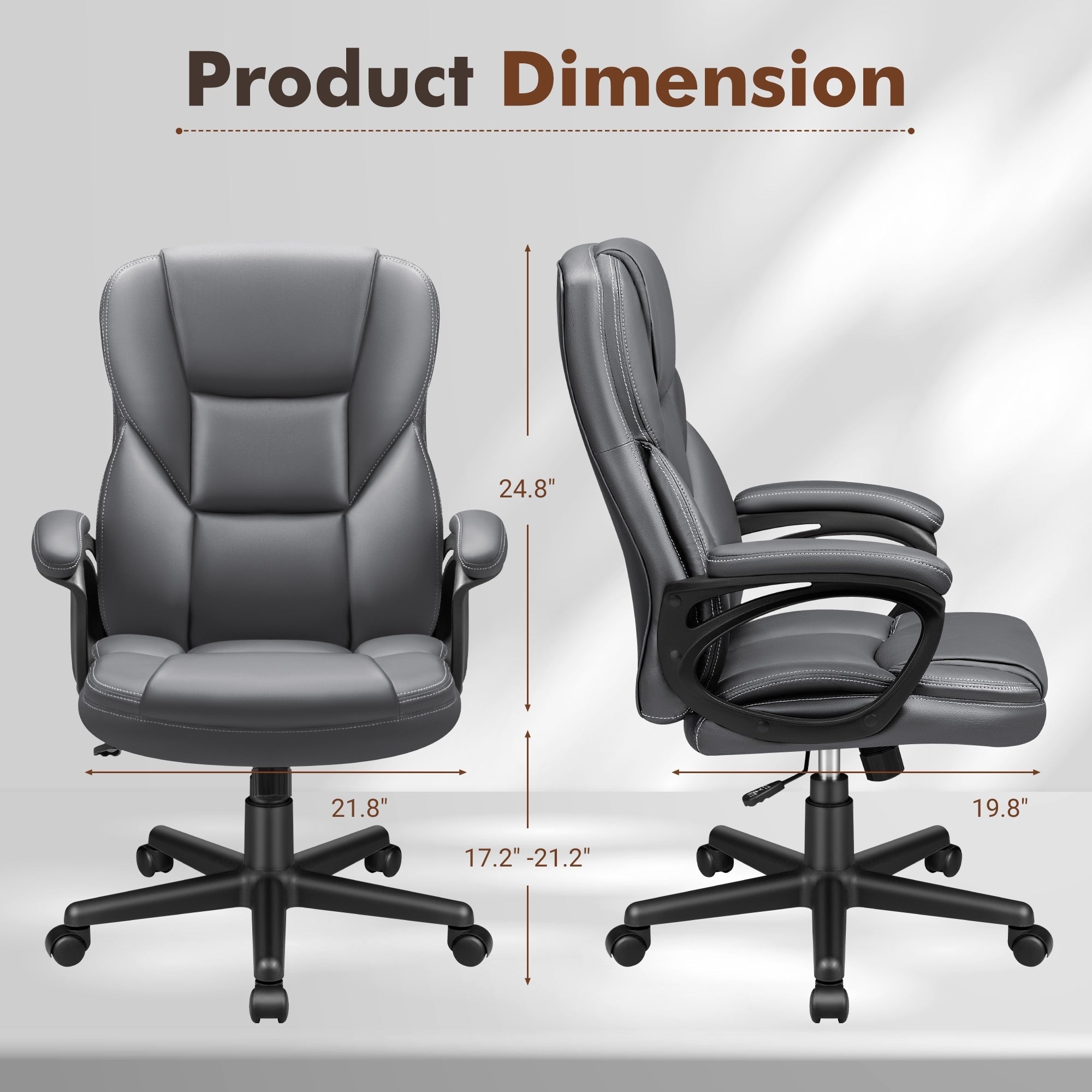 Chaise de bureau ergonomique Homall à dossier haut
