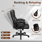 Chaise de bureau ergonomique Homall à dossier haut