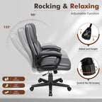Chaise de bureau ergonomique Homall à dossier haut