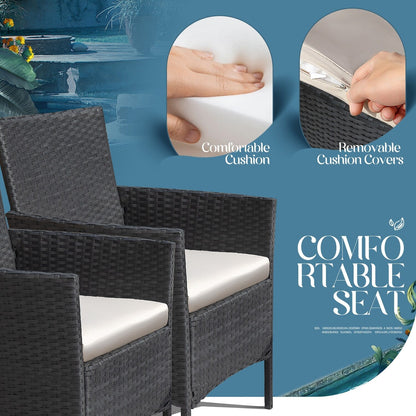 Ensemble de patio extérieur Homall PE Rattan 4 pièces