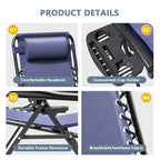 Homall Patio Zero Gravity Chair Lawn Lounge Chair with Pillow Set of 2