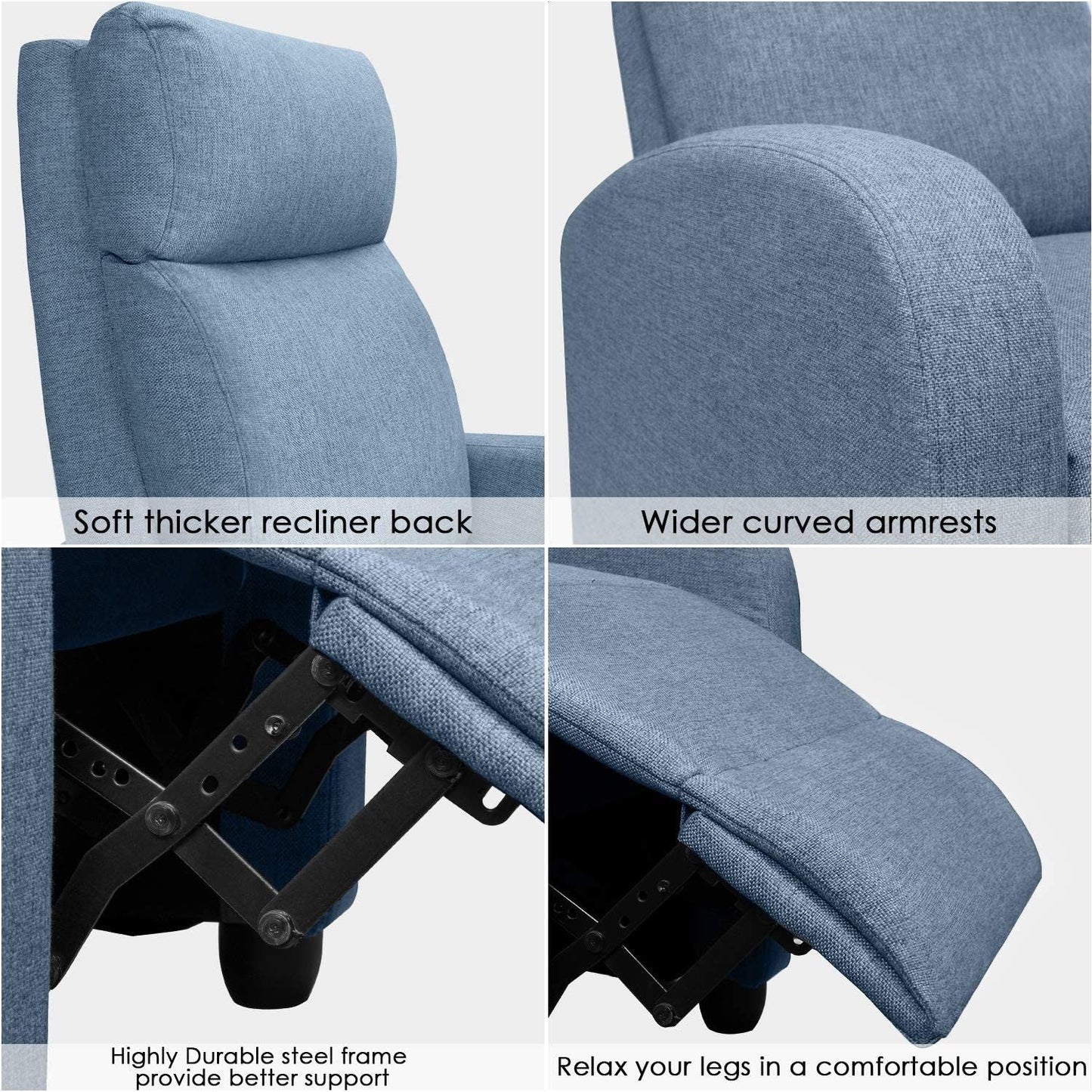 Fauteuil inclinable Homall en tissu pour salon
