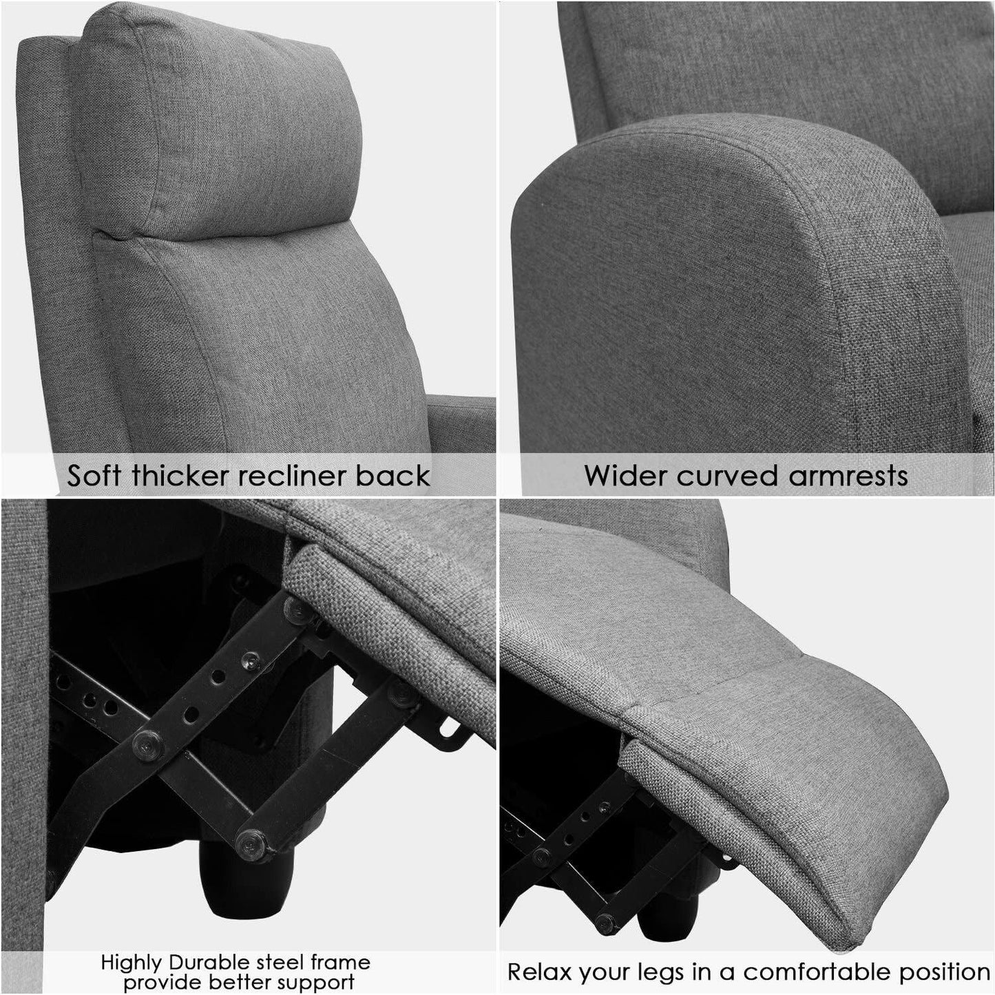 Fauteuil inclinable Homall en tissu pour salon