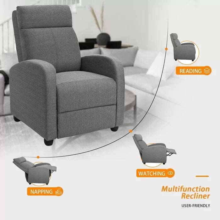 Fauteuil inclinable Homall en tissu pour salon