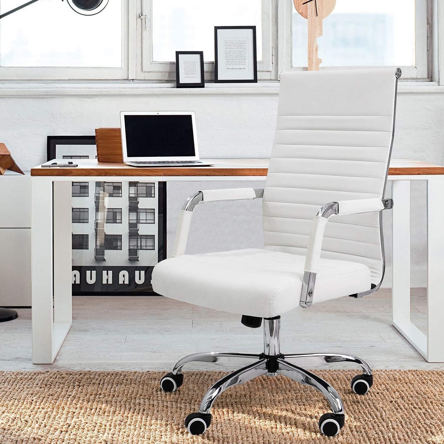 Chaise de bureau côtelée Homall Chaise de bureau d'ordinateur