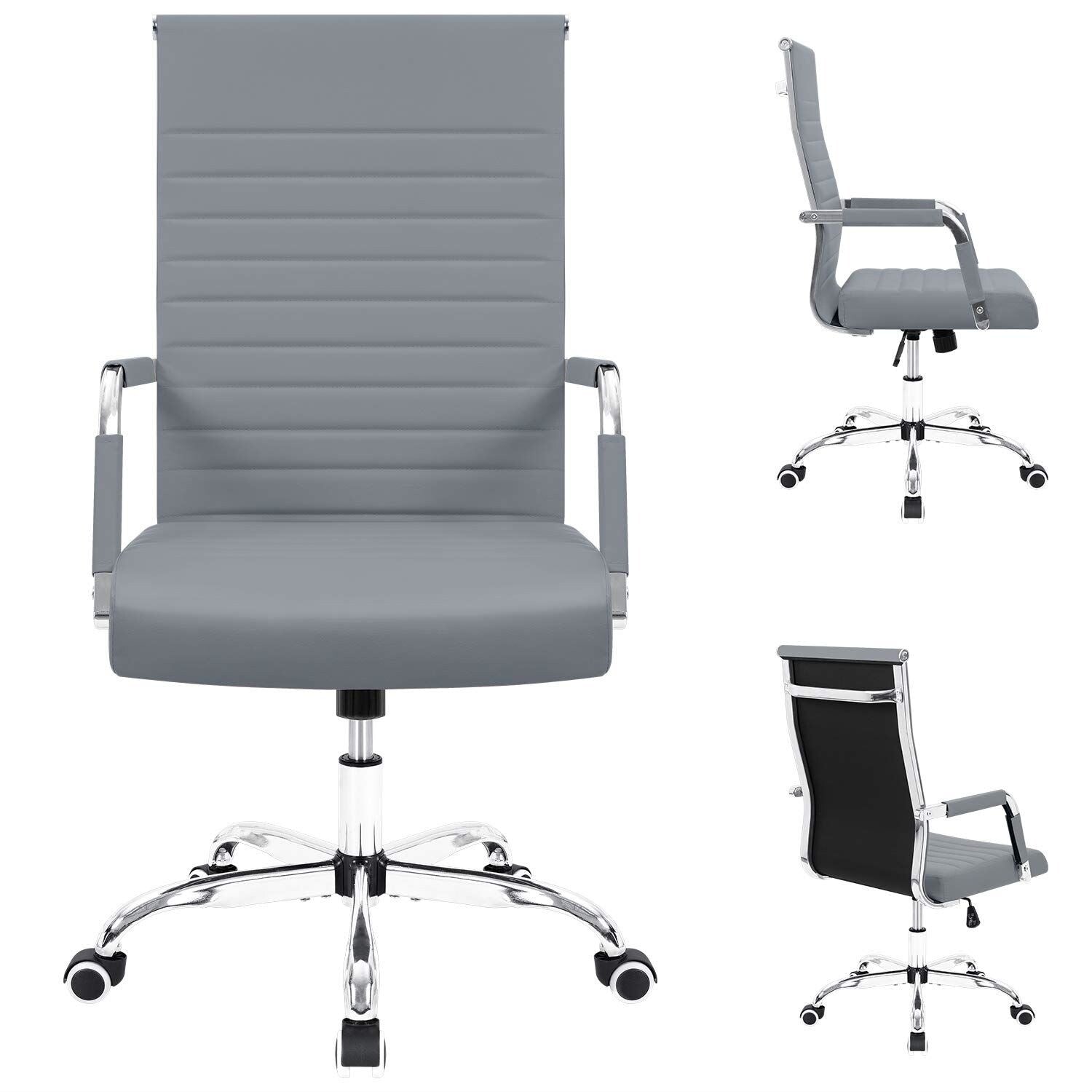 Chaise de bureau côtelée Homall Chaise de bureau d'ordinateur