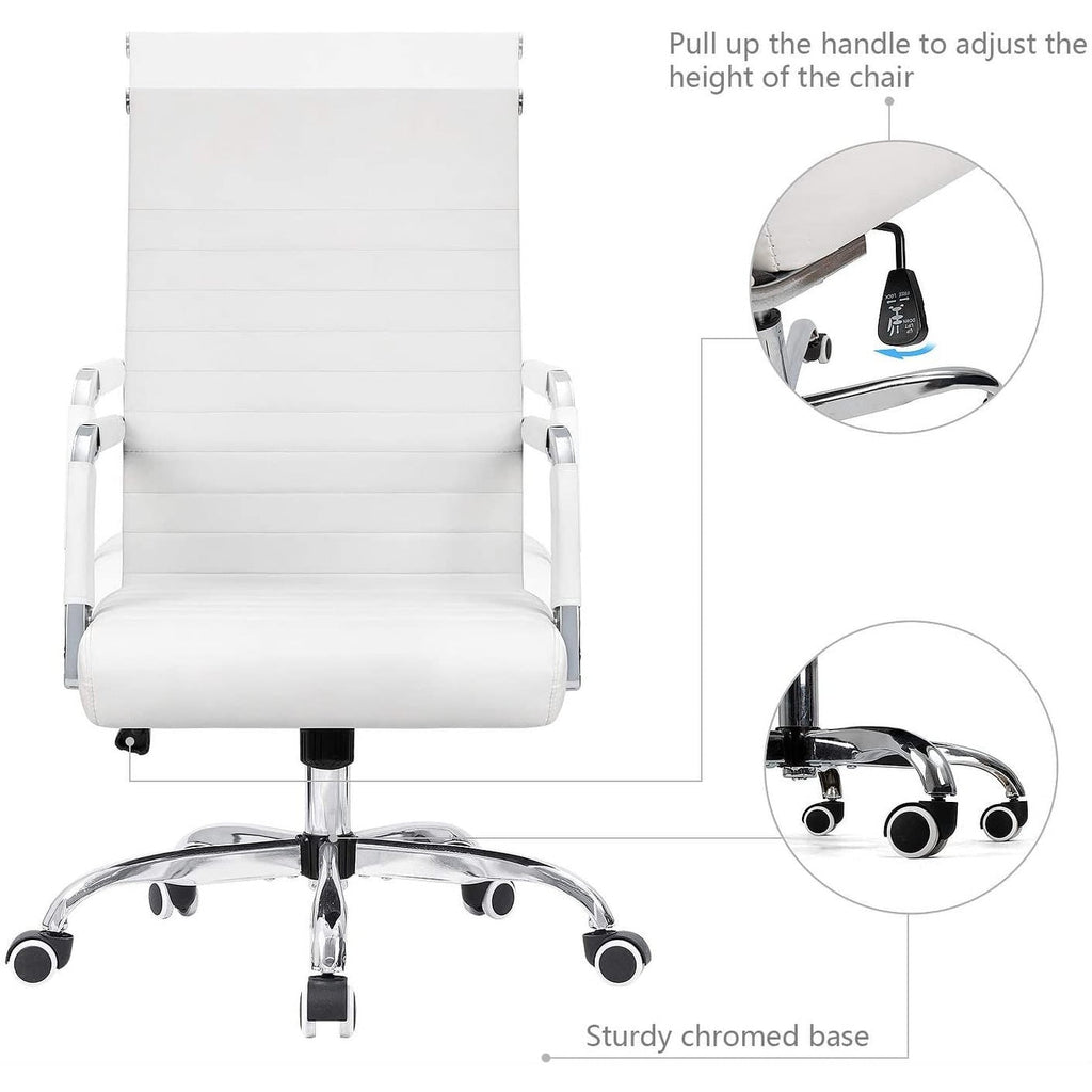 Chaise de bureau côtelée Homall Chaise de bureau d'ordinateur