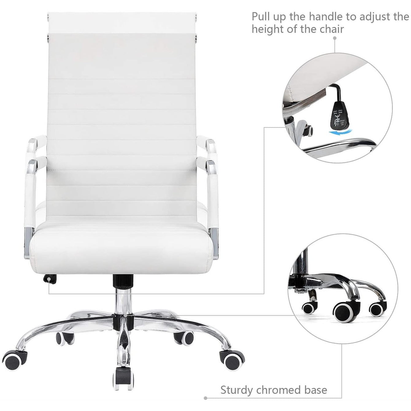 Chaise de bureau côtelée Homall Chaise de bureau d'ordinateur