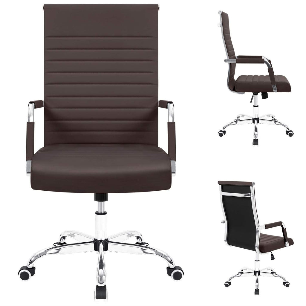 Chaise de bureau côtelée Homall Chaise de bureau d'ordinateur