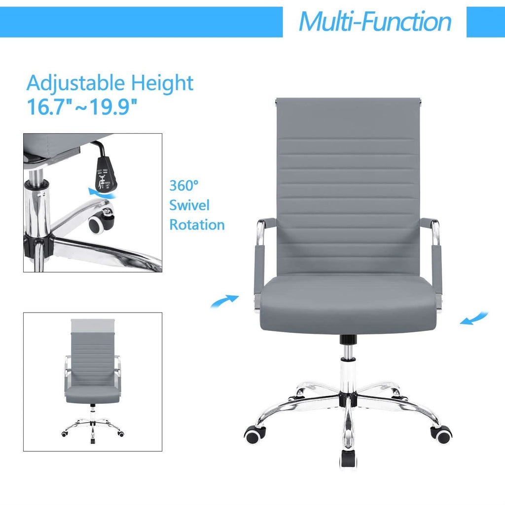 Chaise de bureau côtelée Homall Chaise de bureau d'ordinateur