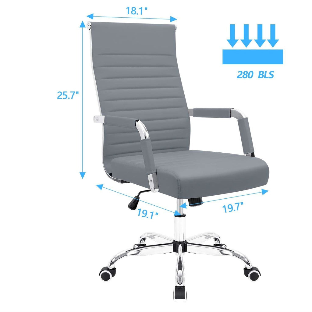 Chaise de bureau côtelée Homall Chaise de bureau d'ordinateur