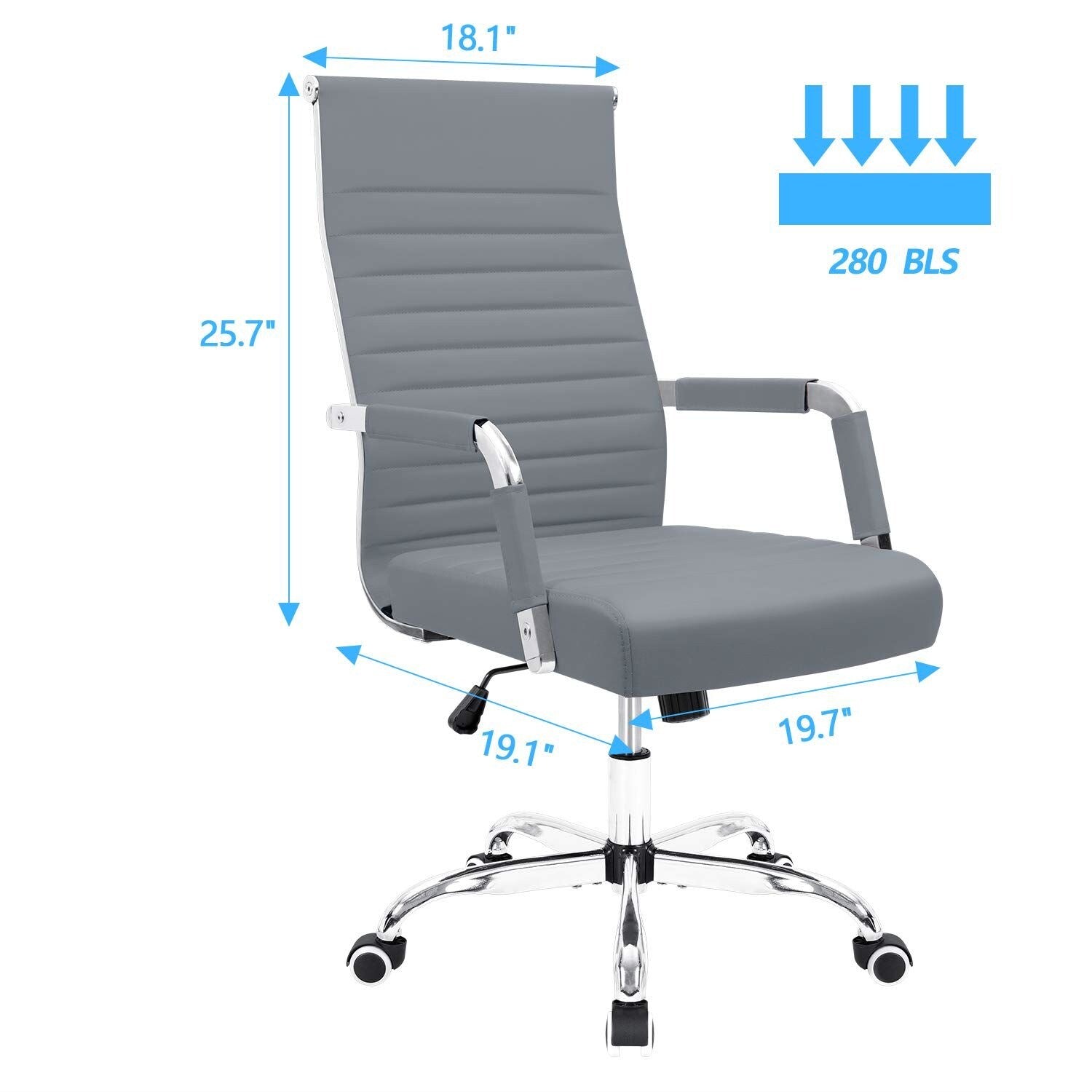 Chaise de bureau côtelée Homall Chaise de bureau d'ordinateur