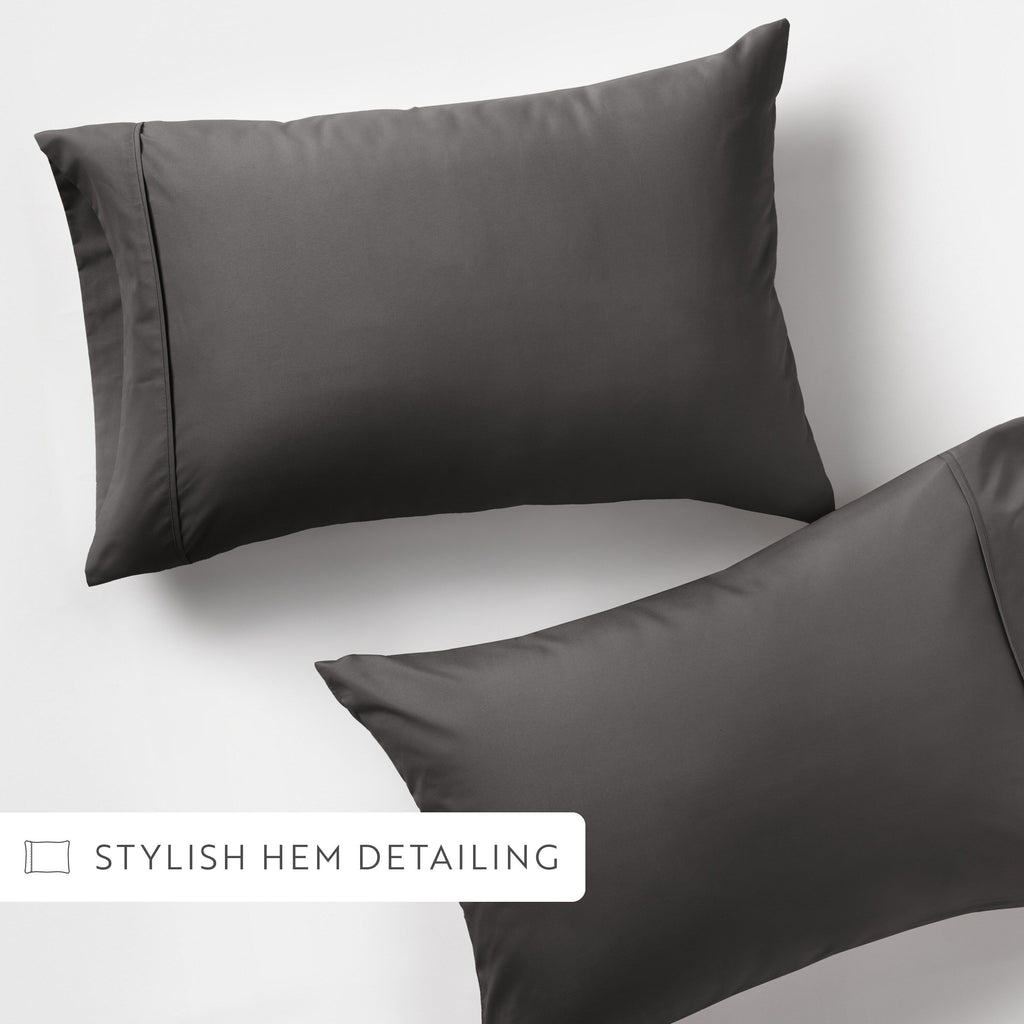 Ensemble de 2 taies d'oreiller en microfibre ultra douce Home Collection