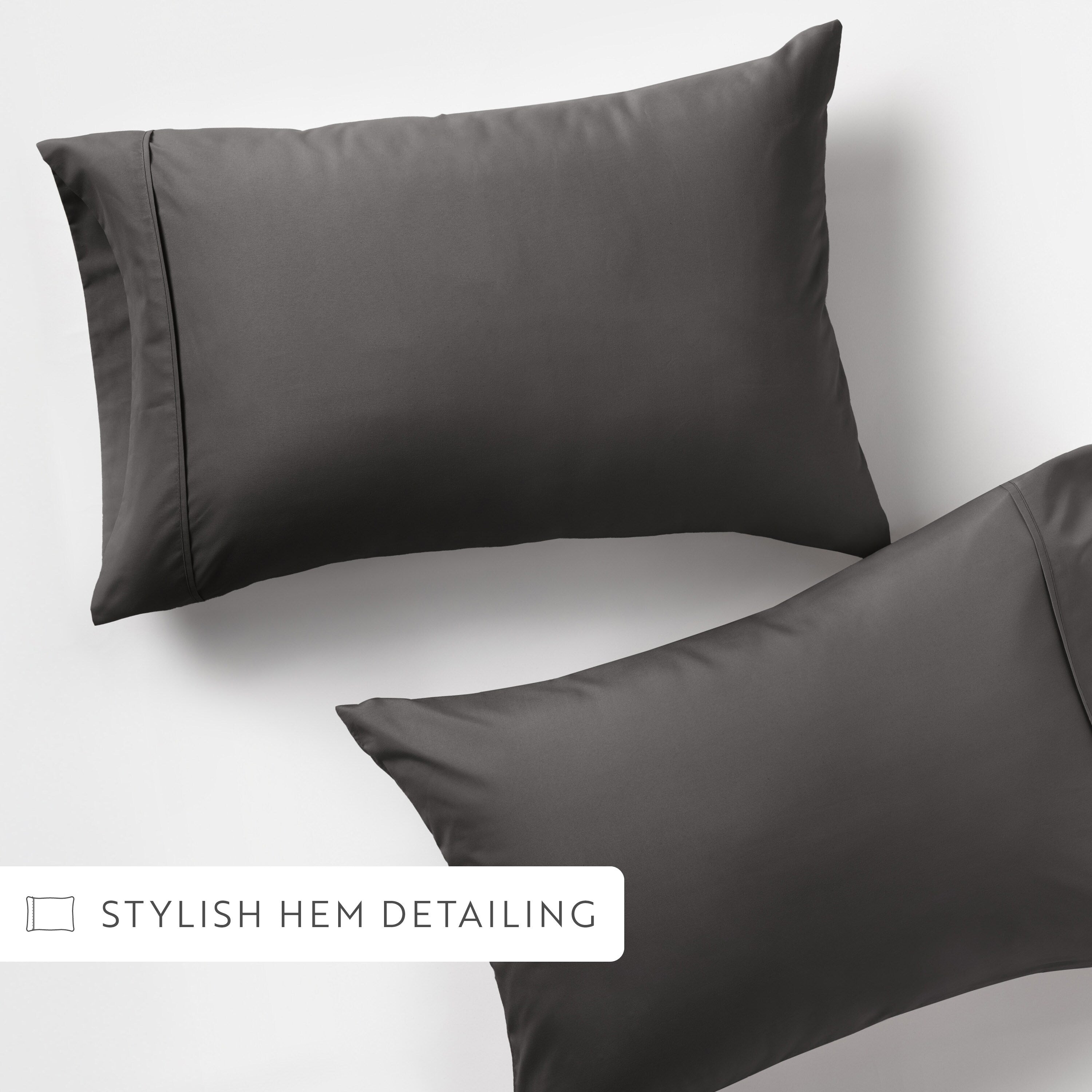 Ensemble de 2 taies d'oreiller en microfibre ultra douce Home Collection