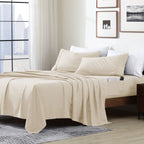 Parure de lit avec pochette de rangement en microfibre douce et essentielle pour draps intelligents