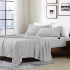 Parure de lit avec pochette de rangement en microfibre douce et essentielle pour draps intelligents