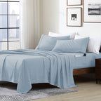 Parure de lit avec pochette de rangement en microfibre douce et essentielle pour draps intelligents