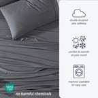 Parure de lit avec pochette de rangement en microfibre douce et essentielle pour draps intelligents