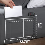 Parure de lit avec pochette de rangement en microfibre douce et essentielle pour draps intelligents