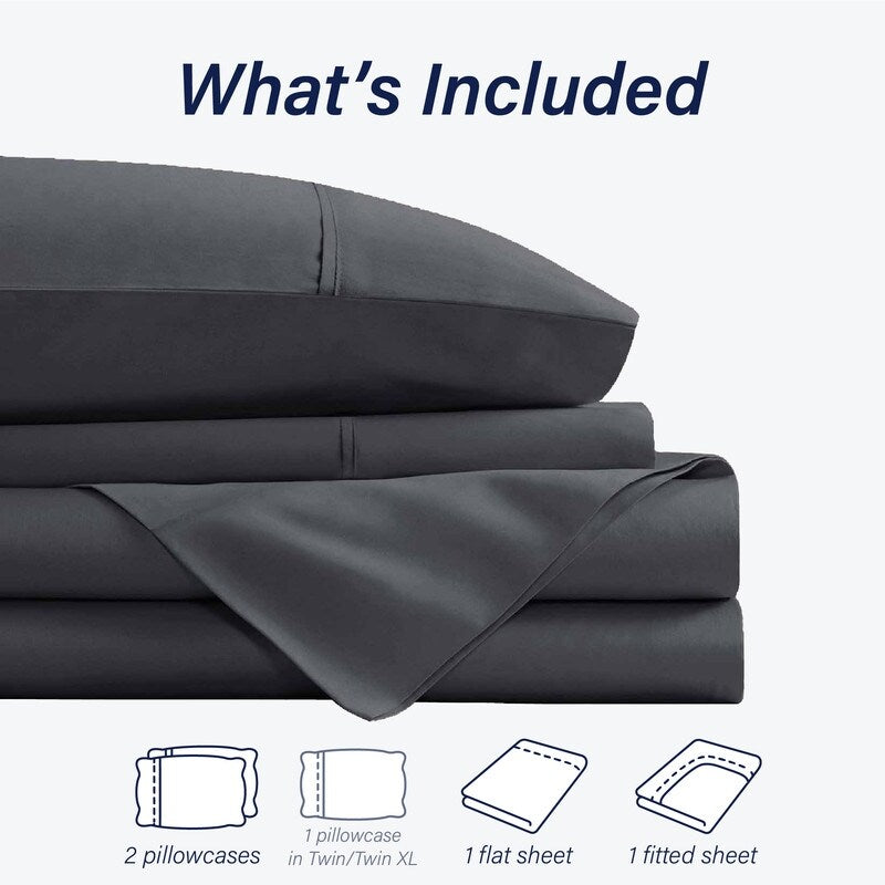 Parure de lit avec pochette de rangement en microfibre douce et essentielle pour draps intelligents