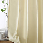 HLC.me Jefferson Rideau de fenêtre semi-transparent en imitation soie, filtrant la lumière, doublé, à œillets, pour chambre à coucher, 2 panneaux