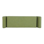 HomePop Modern Sherpa Storage Bench with Wood Legs