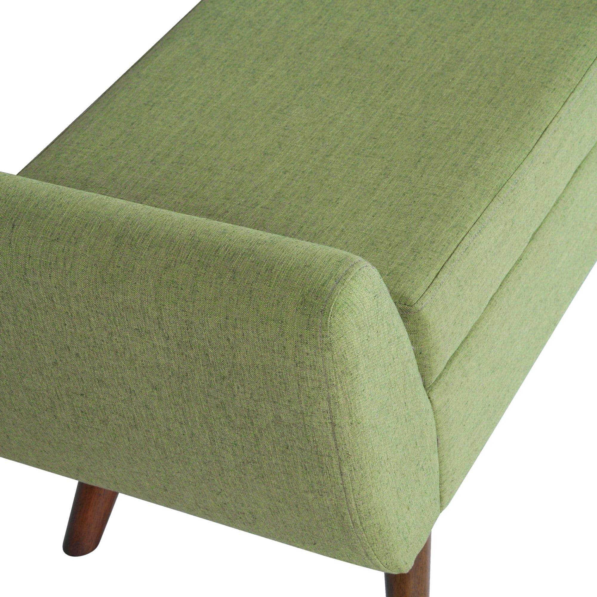 HomePop Modern Sherpa Storage Bench with Wood Legs