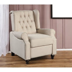 Fauteuil inclinable club manuel HomeRoots 31 en microfibre beige