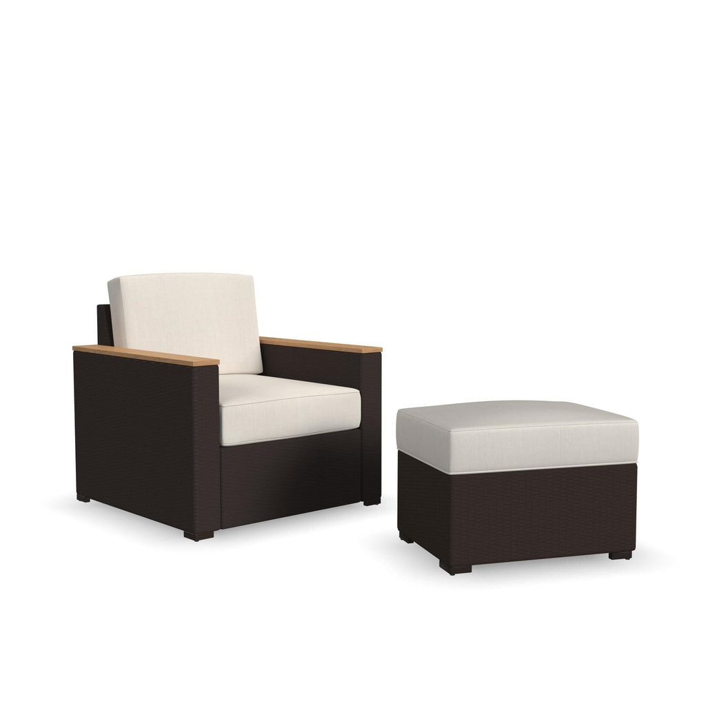 Ensemble de 2 fauteuils et poufs d'extérieur Homestyles Palm Springs