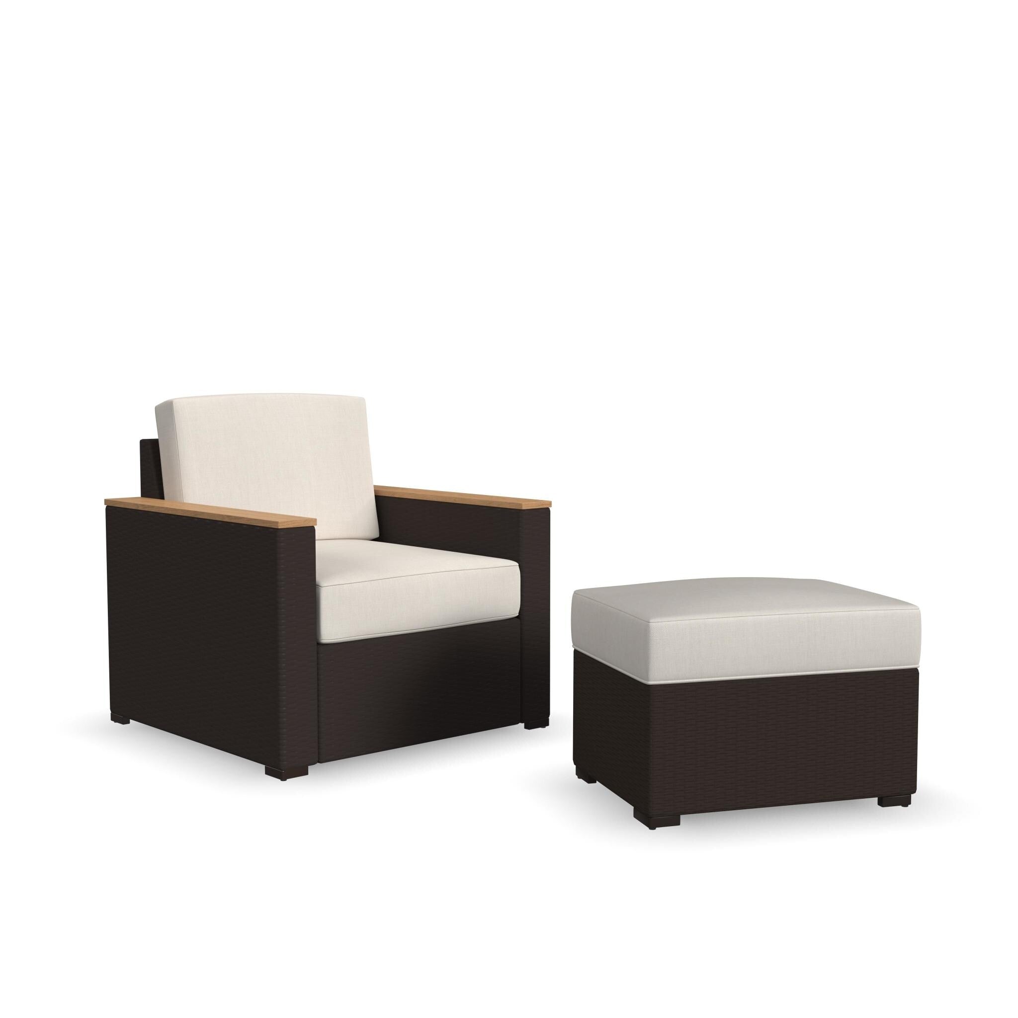 Ensemble de 2 fauteuils et poufs d'extérieur Homestyles Palm Springs