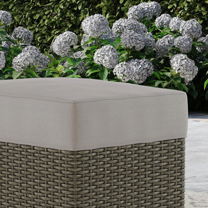 Ensemble de 4 fauteuils et poufs d'extérieur Boca Raton de Homestyles avec coussins