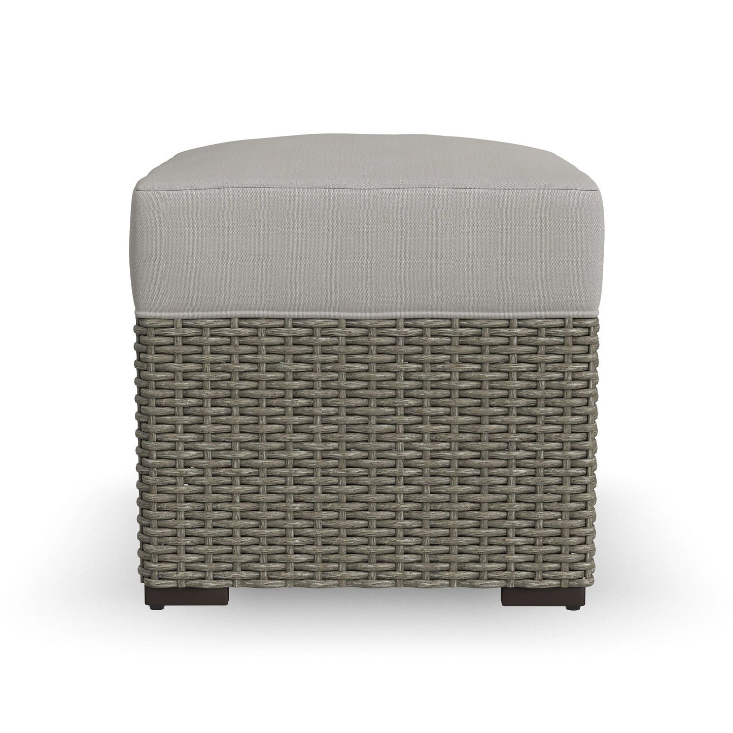 Ensemble de 4 fauteuils et poufs d'extérieur Boca Raton de Homestyles avec coussins
