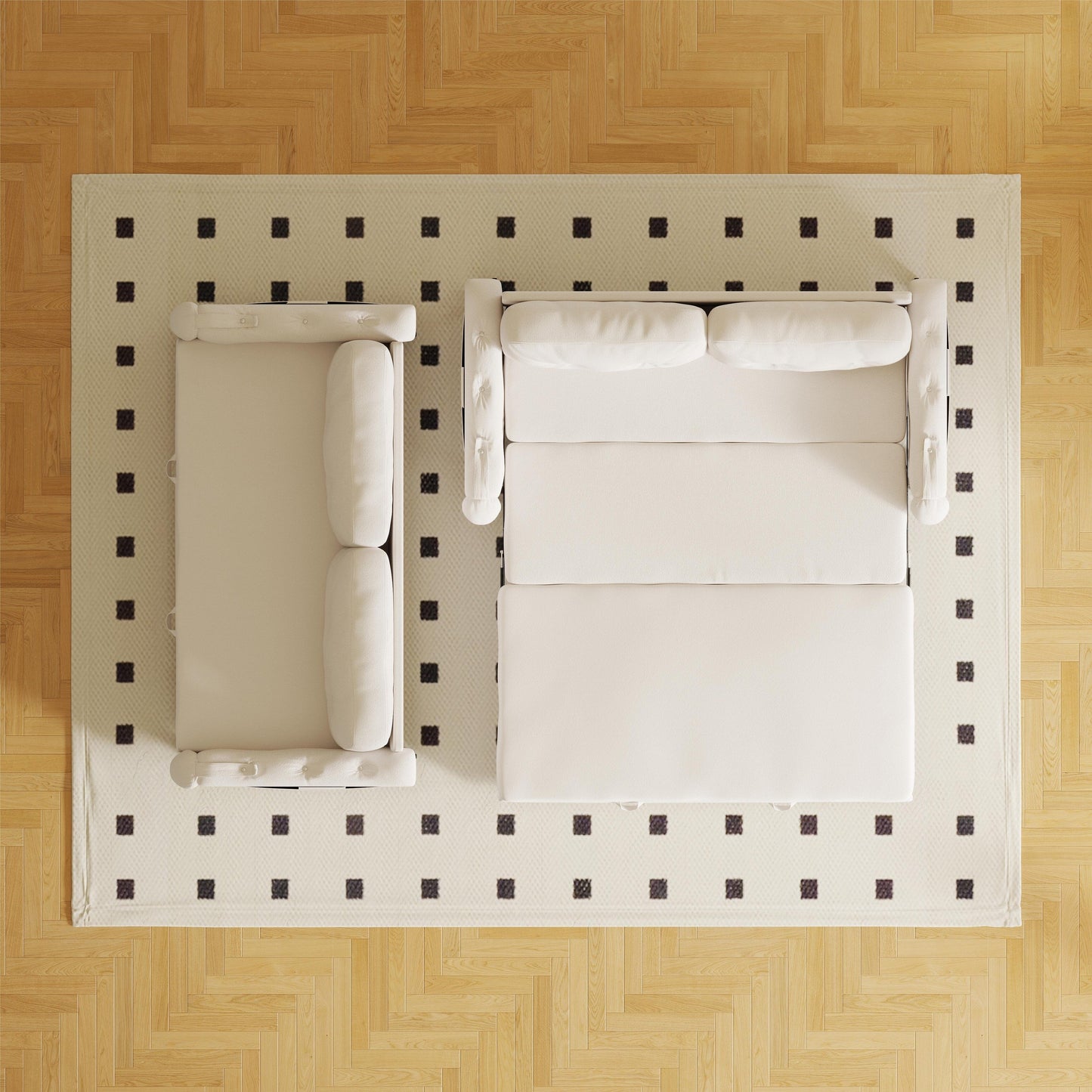 Canapé-lit queen-size Homylin en velours de 66,2 pouces avec rangement