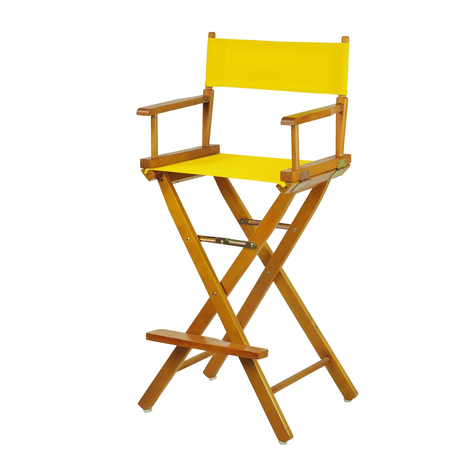 Chaise de réalisateur de 30 pouces avec cadre en chêne miel
