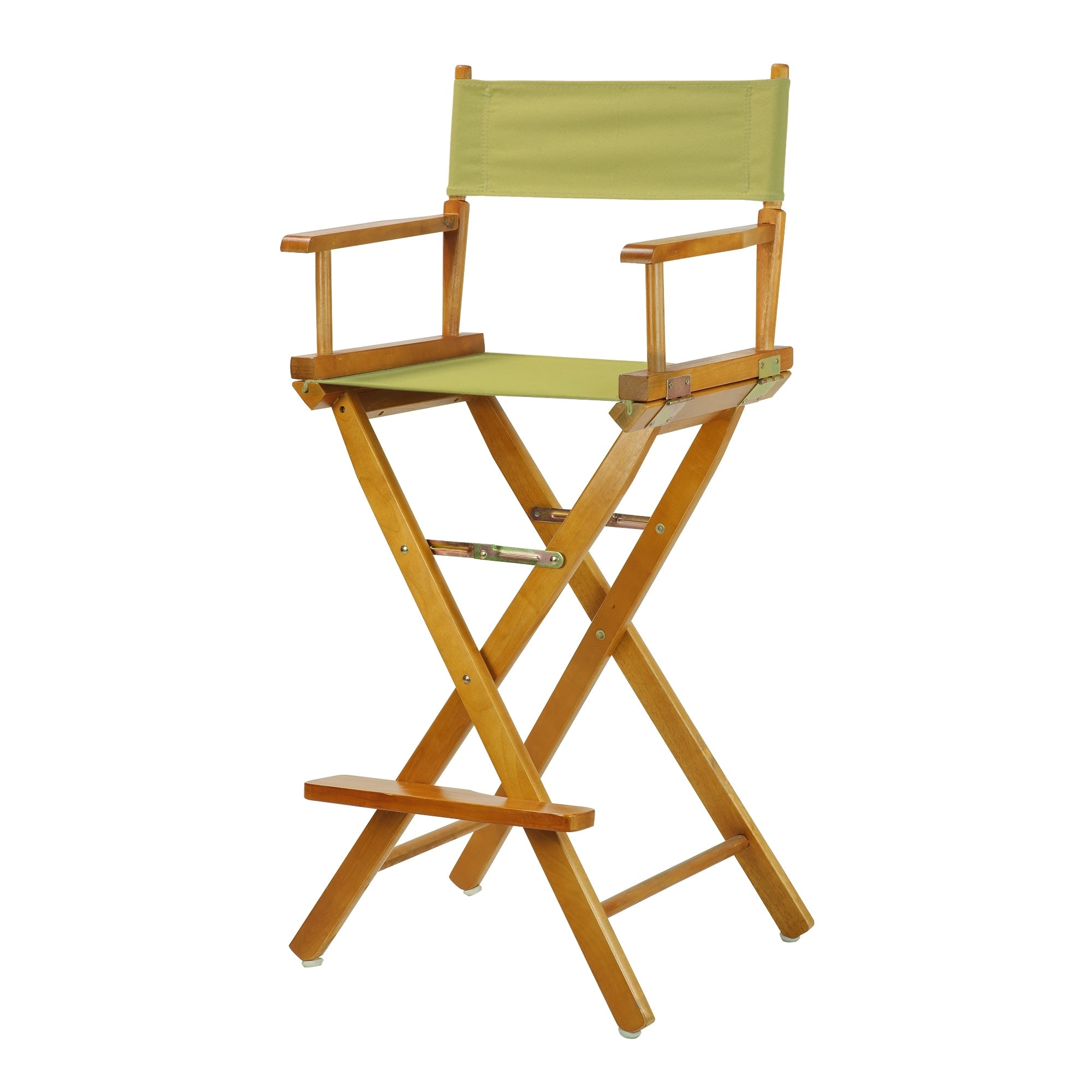 Chaise de réalisateur de 30 pouces avec cadre en chêne miel