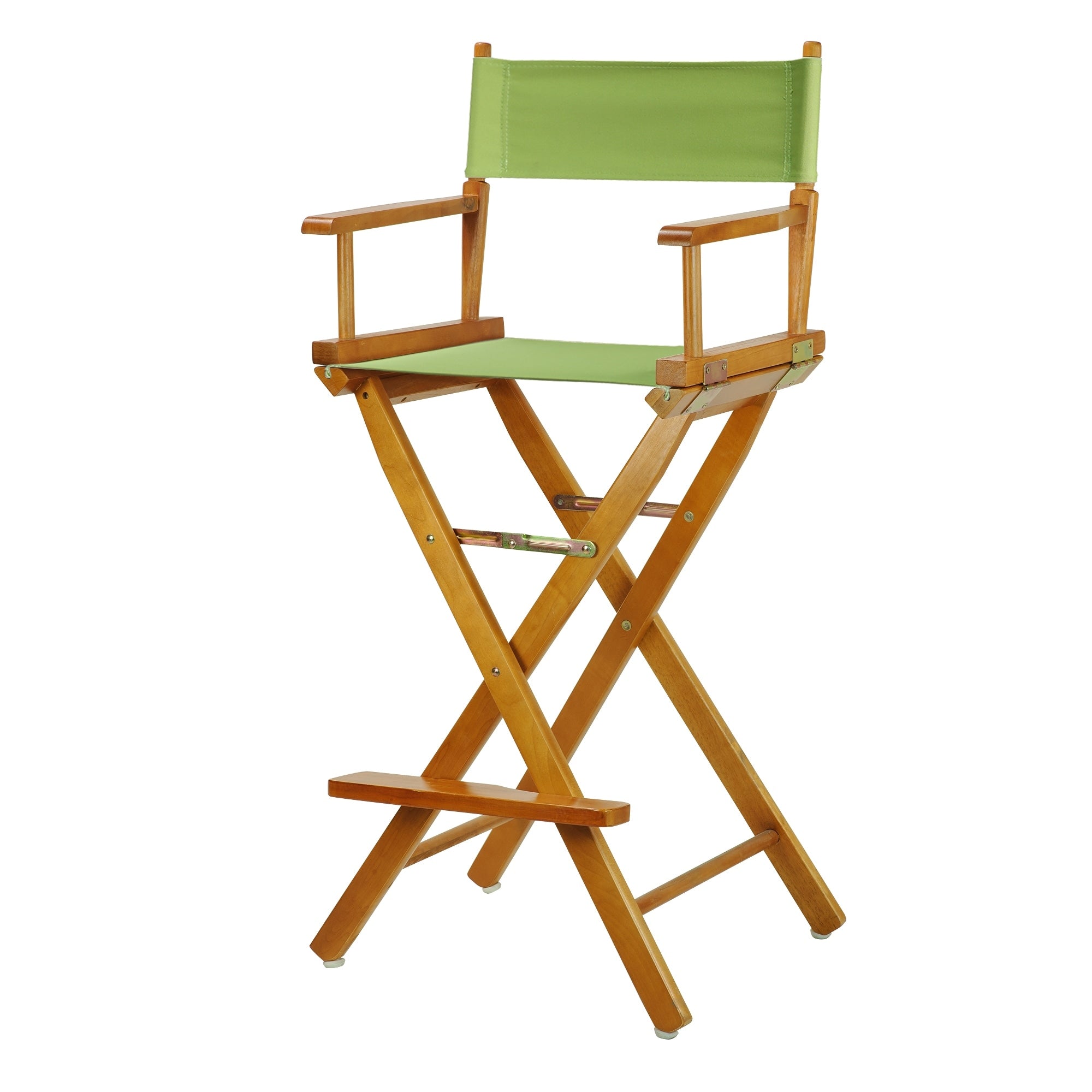 Chaise de réalisateur de 30 pouces avec cadre en chêne miel