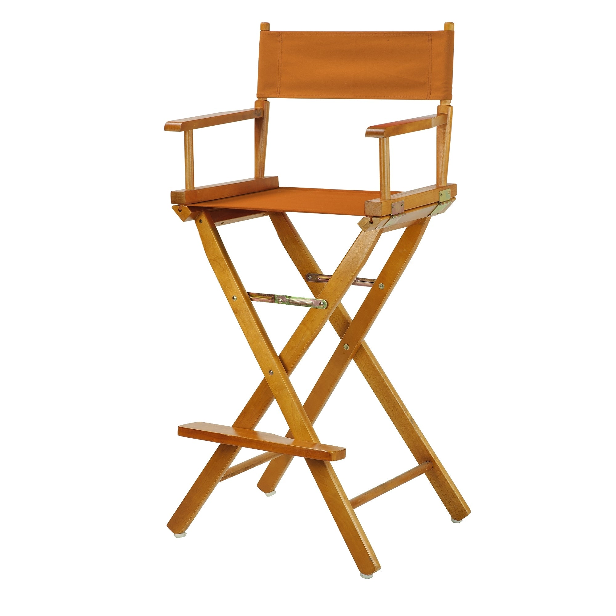Chaise de réalisateur de 30 pouces avec cadre en chêne miel